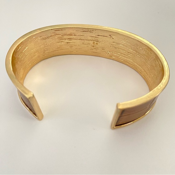 RJ Graziano Brown Croc Print Cuff Bracelet NWOT - Picture 3 of 5